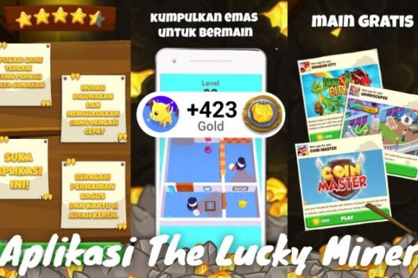 Aplikasi Lucky Miner, yang menghasilkan uang melalui menambang