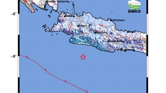gempa terkini 5,1 SR terjadi di Sukabumi, Jawa Barat, dan tidak berpotensi menyebabkan tsunami